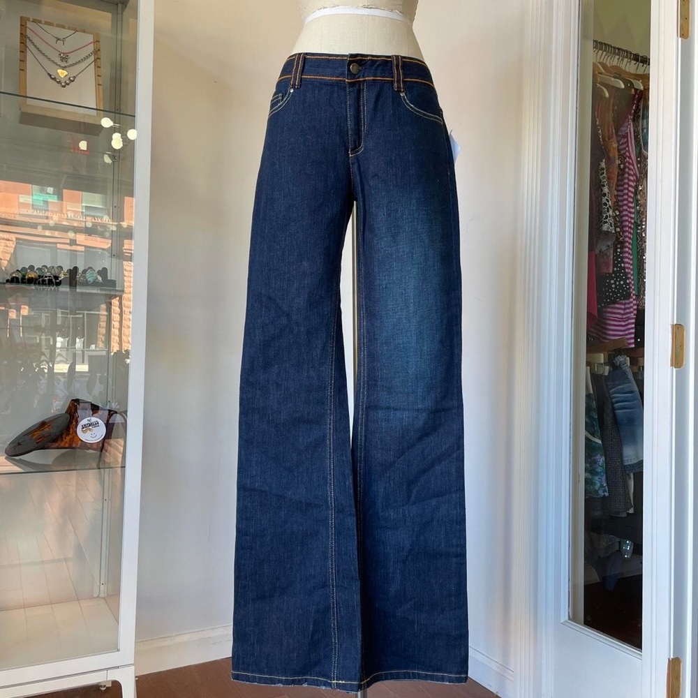 Alice + Olivia Dark Blue Flare Jeans Size 28
